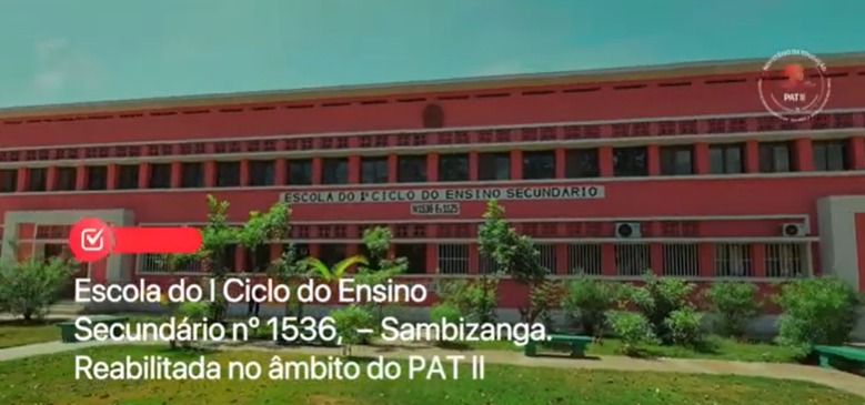 Visita para o Acto de Reinauguração da Escola n.º 1536 I Ciclo do Ensino Secundário no Sambizanga
