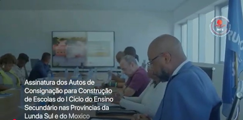 Autos de Consignação para a construção de três escolas nas províncias da Lunda Sul e do Moxico.